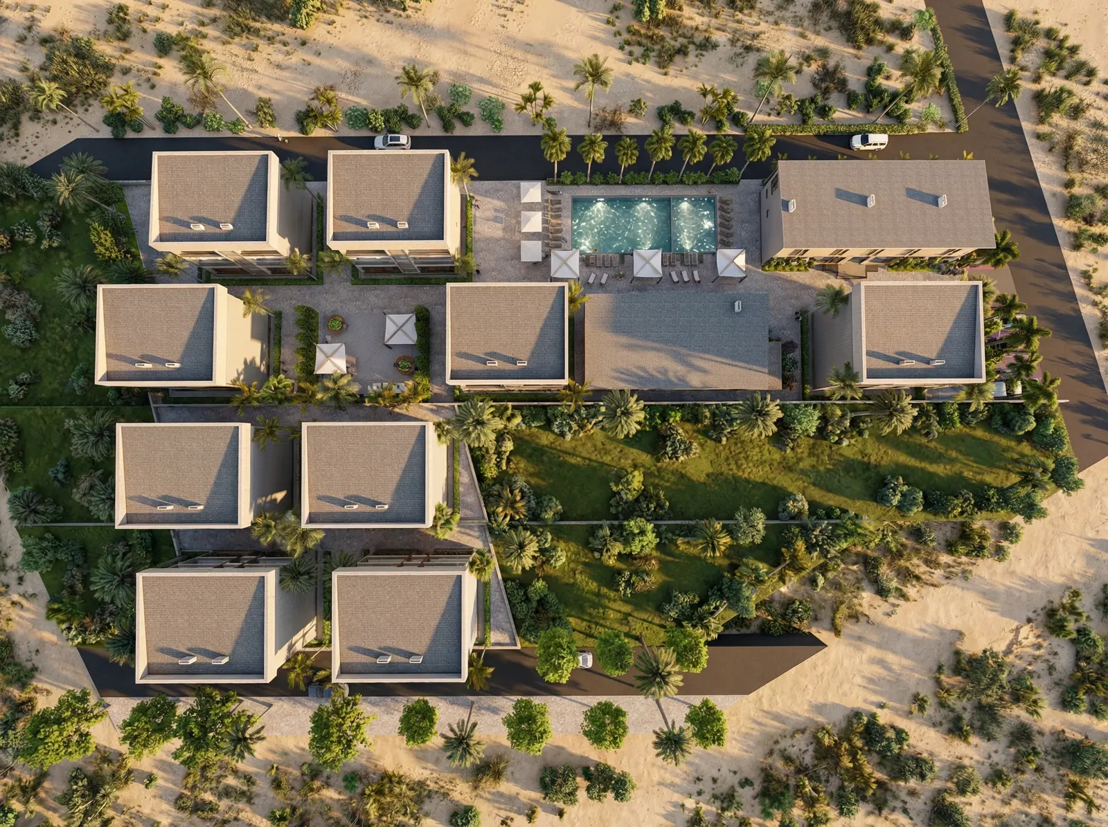 Вид на территорию Mandarin Village & SPA сверху
